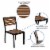 Flash Furniture Teak Patio Table and Chair Set with Umbrella & Base Gray 7 Pieces Perspective: left