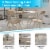 5 Piece Tan Folding Card Table And Chair Set Perspective: left