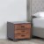ACME Eloy Wooden Nightstand with 3 Storage Drawers in Walnut and Espresso Perspective: left