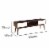 ACME Christa 2-Drawer Wooden TV Stand in Espresso and White Perspective: left