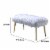 Bagley II - Bench White Faux Fur & Gold Perspective: left
