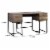 Desk, Rustic Oak & Black Perspective: left