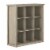 Simpli Home Artisan Wood Transitional 9 Cube Bookcase and Unit in Russet Brown Perspective: left