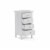 Simpli Home Acadian 32.1  H x 18.1  W Four Drawer Floor Bath Cabinet in Pure White Perspective: left