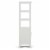 Simpli Home Avington Contemporary Wooden Bath Storage Tower in Pure White Perspective: left