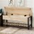 48 Open-Top Storage Bench with Shoe Shelf - White Oak Perspective: left