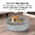 Plush & Diamond Print Calming Donut Dog Bed - Small, Gray Perspective: left