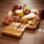 Bamboo Cheese Board & Knife Gift Set, Charcuterie Serving Tray Perspective: left