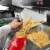 Commercial French Fry Scoop, Left - Stainless Steel Bagger & Scooper Perspective: left