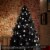 7.5FT Black Spruce Artificial Holiday Christmas Tree with Metal Stand Perspective: left