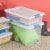 Sterilite 32 Quart Clear Plastic Stackable Storage Box Container (6 Pack) Perspective: left
