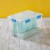 Sterilite 80-Qt Clear Plastic Stackable Storage Bin w/ Gasket Latch Lid, 8 Pack Perspective: left