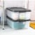 Sterilite 25 Quart Shelf Tote with Flat Gray Lid and Platinum Latches (12 Pack) Perspective: left
