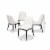 Baxton Studio Darcell Faux Leather Dining Chair in White (Set of 4) Perspective: left