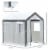 8' x 6' x 7.4' Walk-In Greenhouse Tunnel Portable Plant Garden Steel Frame Perspective: left