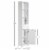 HOMCOM Bathroom Storage Cabinet Tall Towel Organizer Wood Tower Shelves Cupboard Perspective: left