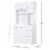 Freestanding Kitchen Storage Microwave Hutch Cupboard with 3 Cabinets, White Perspective: left
