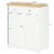 Kitchen Storage Cupboard Organizer Cabinet w/2 Drawers & Adjustable Shelf, White Perspective: left