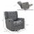 Manual Sofa Recliner Padded Seat Rocking Chair Lounger 360° Swivel w/Footrest Perspective: left