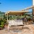 Retro Style 3 Seat Metal Frame Backyard Garden Canopy Top Cushioned Patio Swing Perspective: left