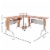 L-Shaped Corner Computer Office Desk  PC Table Workstation with  Keyboard Tray Perspective: left