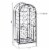 35 Bottle Large Metal Floor Freestanding Locking Wine Rack Jail Renaissance Cage Perspective: left