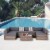 7 Piece Set Rattan Sofa Luxury Modular Conversation Outdoor Furniture Perspective: left