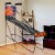 Basketball Shooting Game Foldable w/ Three Plastic Basketballs, Steel Frame and Perspective: left