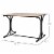 47  Folding Dining Table, Rectangular Breakfast Table with Metal Frame Perspective: left