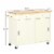 43  Kitchen Island Rolling Storage Cart w/ Wheels, Cabinet, Drawers, Cream White Perspective: left