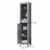 66  Grey Storage Organizer, Thin Bathroom Cabinet, Space Saver w/ 2 Tier Shelves Perspective: left
