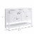 47  Modern Kitchen Sideboard Buffet Storage Cabinet w/ Adjustable Shelves, White Perspective: left