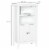 Freestanding Bathroom Linen Floor Cupboard with Multi-Tier Shelving and Tabletop Perspective: left