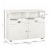 Modern Server Buffet Credenza with Adjustable Shelves and Cross Bar Design Perspective: left
