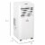 Mobile Air Conditioner with 4 Modes, 2 Speeds, LED Display and 24 Timer, White Perspective: left