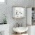 Wooden Wall Mount Storage Cupboard w/Adjustable Interior Shelving for Bathroom Perspective: left