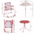 Kids Foldable Picnic Table and Chair Set w/ Removable Adjustable Umbrella Perspective: left