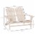Outdoor Wood Adirondack Chair, Loveseat Armchair for Garden Patio Deck, Natural Perspective: left