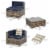 7 Piece Set Rattan Sofa Luxury Modular Conversation Outdoor Furniture Perspective: left