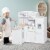 Childrens Electronic Cooking Kitchen Toy w/ Microwave, Fridge, & Cabinets, White Perspective: left