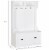 Hall Coat & Shoe Storage Cupboard  Corner Hall Tree, White Perspective: left