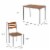 Multi-Section Outside or Inside Seating Bench with Tabletop Smooth Surface Perspective: left