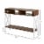 Media Console Table/Industry Desk with 4 Open Shelves and X Bar Metal Frame Perspective: left