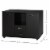 Office/Home File & Scanner Storage Cabinet w/ 2 Cabinets & Top Counter, Black Perspective: left