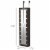 Mirrored Jewelry Cabinet Armoire Storage Organizer w/ 18 LED Lights Walnut Perspective: left
