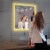 Blossom Stellar 36  Brush Gold Frame LED Glass Mirror with Antifog Perspective: left