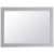 Elegant Decor Aqua 36  x 27  Wood Frame Bathroom Mirror in Gray Perspective: left