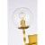 Neri 2 lights brass and clear glass wall sconce Perspective: left