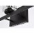 Cassie 3 lights bath sconce in black with clear shade Perspective: left