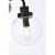 Hanson 3 lights bath sconce in black with clear shade Perspective: left